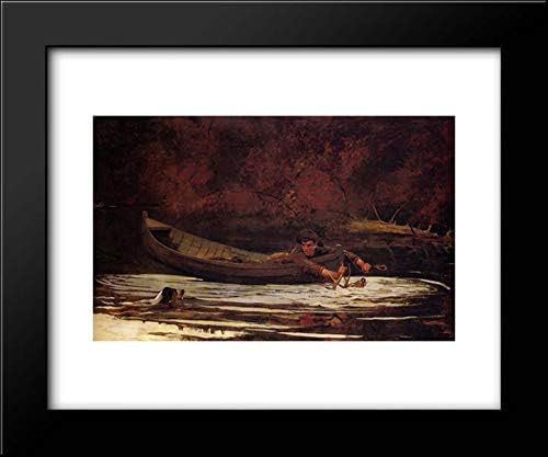 Hound And Hunter 24x20 Framed Art Print by Winslow Homer