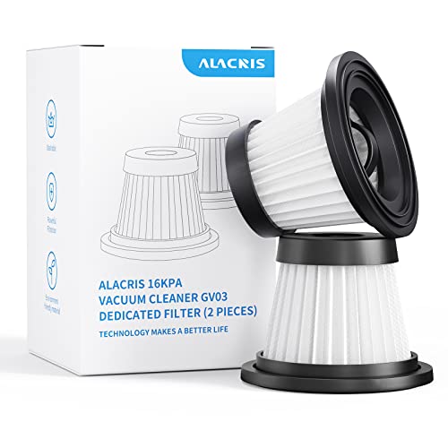 ALACRIS Lot de 2 filtres HEPA de rechange pour aspirateur à main 16KPA uniquement Cover