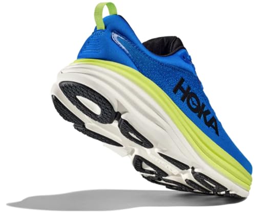 HOKA HOKA Bondi 8 Men's Performance Road Running Shoes Sneakers (Electric Cobalt/Lettuce, US Footwear Size System, Adult, Men, Numeric, Medium, 9)