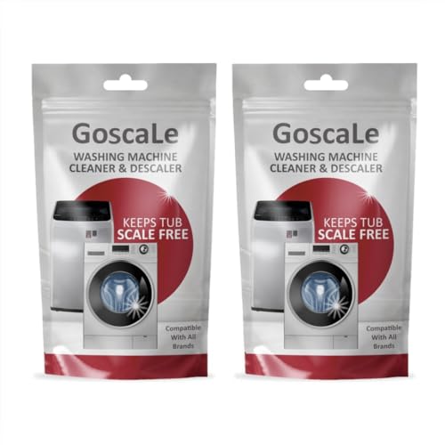 Image of Go ScaLe Washing Machine Cleaner & Descaling Powder, Descaler for top load and front load | Washing Machine Drum Cleaner & Tub Cleaner | 100g 1 pouch (Pack of 2)