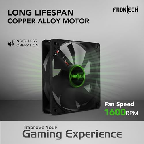 Image of Frontech Gaming Case Fan | 120mm ARGB High Performance Fan | High Airflow | Noiseless Operation | Hydraulic Bearing | 4-Pin Molex | Universal Fit | 1 Year Warranty (CPF-0012)