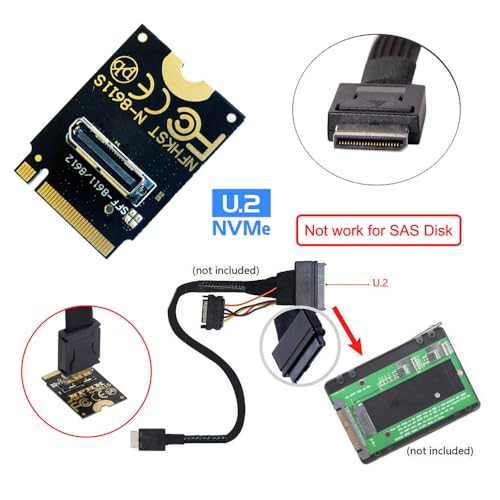 Adaptador PCI-E 4.0 M-Key M.2 a Oculink SFF-8612 para SSD NVME miniatura 4