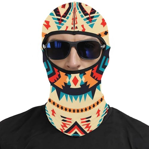 Pasamontaña térmico para hombre y mujer con estampado nativo americano, máscara facial para esquí, motocicleta y clima frío miniatura 3