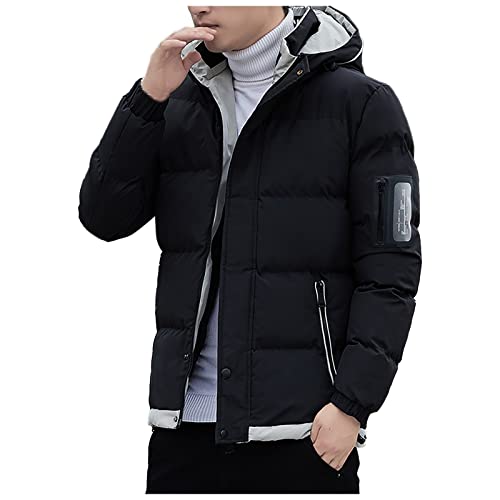Ymosrh Winter Coats for Men Casual Zipper Pocket Down Jacket Plus Thickened Coat Jacket Tops Mens Fashion Jackets