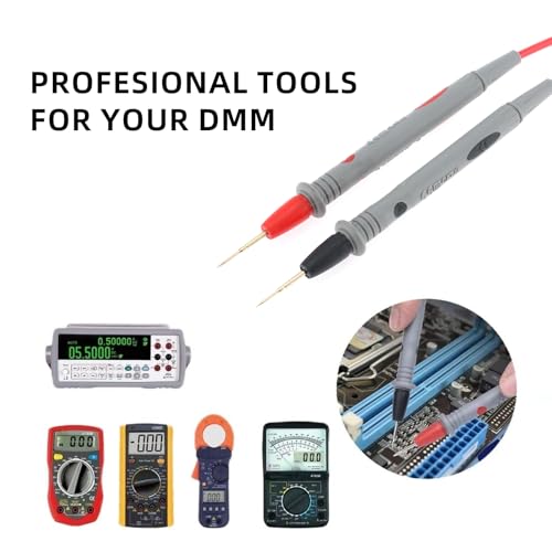 Image of DIANN Multimeter Test Leads Kit Banana Plug with Push On Alligator Clips Precision Sharp Probes 1000V 20A Digital Electrical Test Probes