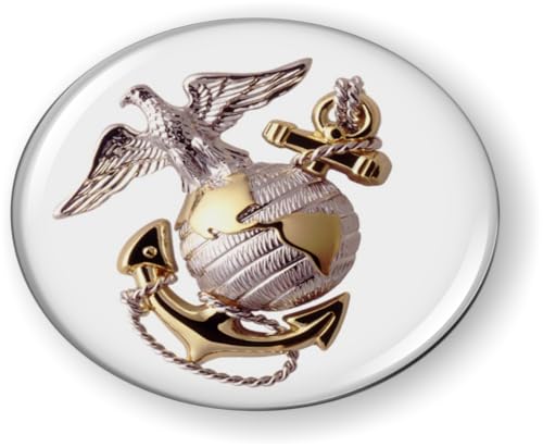 Image of The Eagle Globe Anchor US Marine Corps USMC CAR Emblem Badge Flexible | Officially Licensed US Marine Corps Product, 3D Domed, Sticker, made by BestLicensePlateFrames