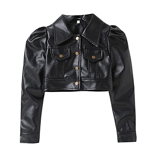 Qiylii 2-7 Years Toddler Girls Leather Jacket Children Kids Motorcycle Jackets Winter Outwear Coat