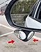 HD Car Blind Spot Elimination Mirror - 360° Rotatable, Rain/Fog Resistant, Wide-Angle Car Rear View Blindspot Mirror for Car, Total Blind Spot Elimination - Allows You to Drive Safely (Only Left)