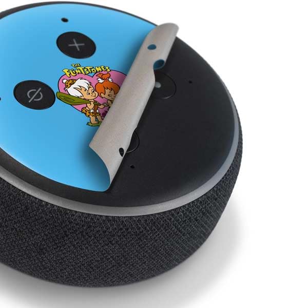 Skinit Decal Audio Skin Compatible with Amazon Echo Dot 3 - Officially Licensed The Flinstones BAMM-BAMM and Pebbles Design
