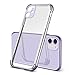 Suhctup Compatible pour iPhone 11 Pro Max Coque Souple TPU Transparente Etui avec Coussin d'air Placage Bumper Housse Ultra-Mince Silicone Antichoc Anti-Rayures Protection Cover,Violet