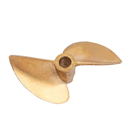 Aexit 44mm x 11mm Copper 2-Vane Rotación RC Barc-o (model: V2033OIV-9675WA) Hélice 4.8mm Agujero