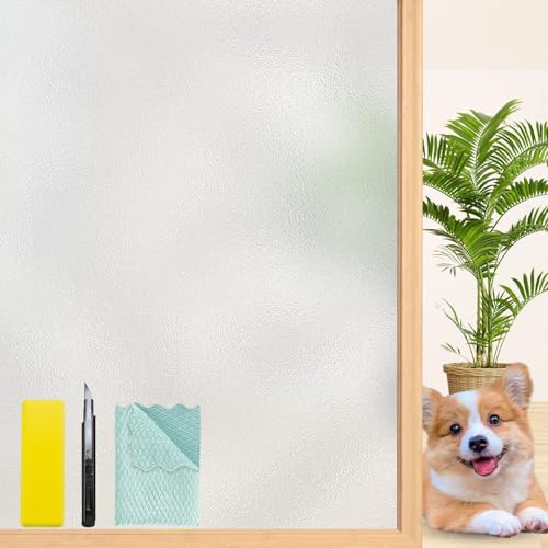 Niviy Frosted Glass Window Privacy Film Decorative, Static Cling...