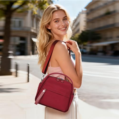 Bolso pequeño cruzado de nylon para mujer con asa superior miniatura 2