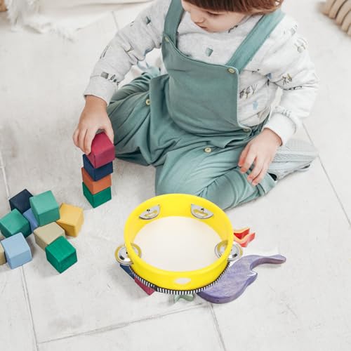 ifundom Tambor De Palmas Infantil Conjunto Infantil Tambor De Mão Musical Mini Pandeiros Brinquedos
