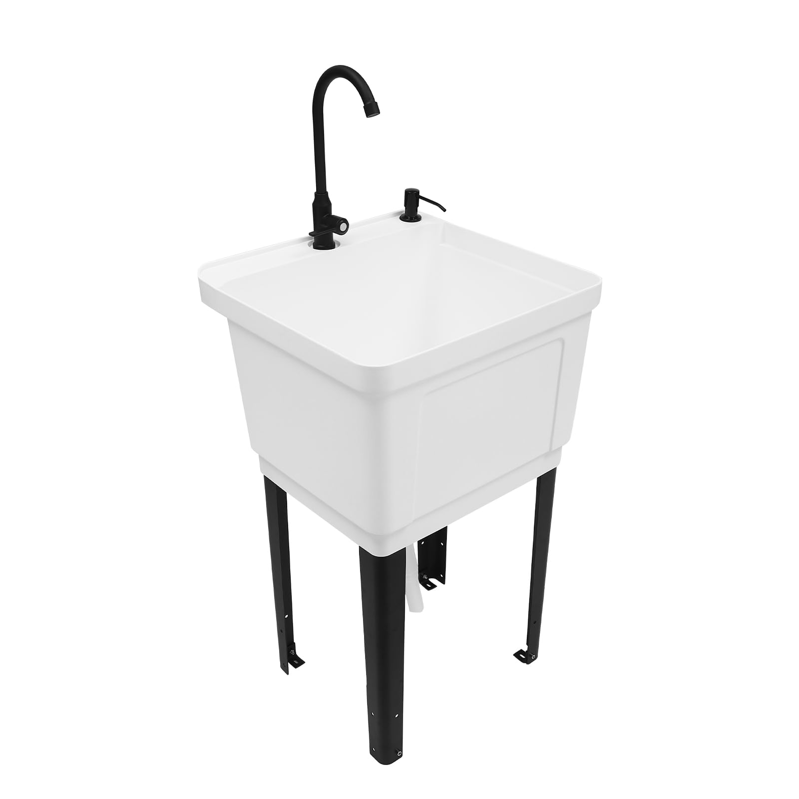 Kitchen Sink Cabinet Combo – Utility Sink With Faucet & Drainage, Spacious Vanity For Laundry, Bathroom, Or Garage