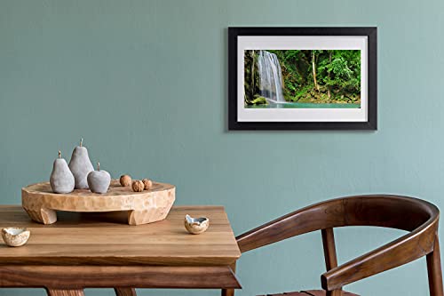 Affiche avec cadre murale cascade nature forestière 30x20