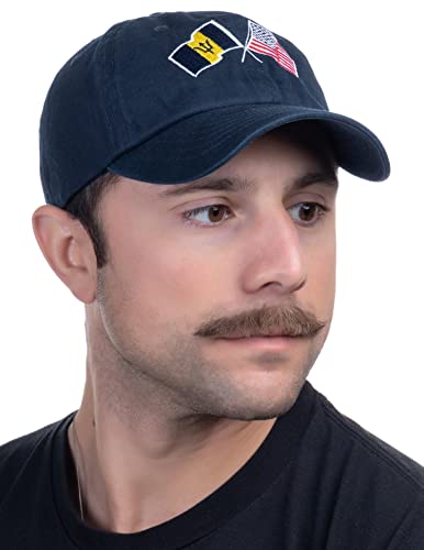 Image of Ann Arbor T-shirt Co. American Friendship Nations Flag Baseball Low Profile Dad Hat for Men Women