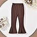 Aalizzwell Girls Clothes 2T Toddler Fall Winter Fashion Rib Knit Slit Pants Outfit Spring Clothing Dark Khaki 2-3T
