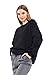 Produktbild COMEOR Sweatshirt Damen Bequemer Oversize Pullover aus Baumwolle, Langarmshirt als Basic Pulli ohne Kapuze Regular Fit (Schwarz M)