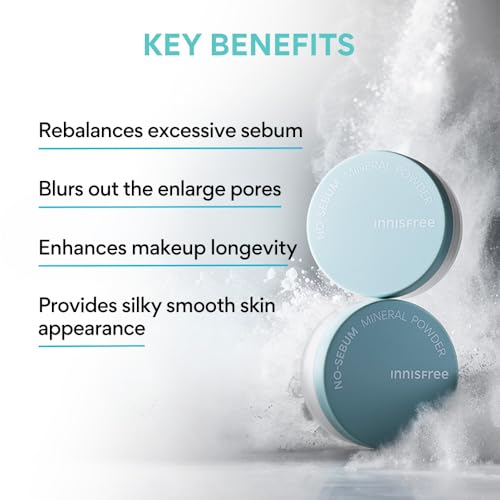 innisfree No Sebum Mineral Natural Powder 5 Grams For Oil Control For Oily Skin, Makeup Fixer & Reduces Hair Greasiness-3 In 1 Power, Korean Makeup - Image 3