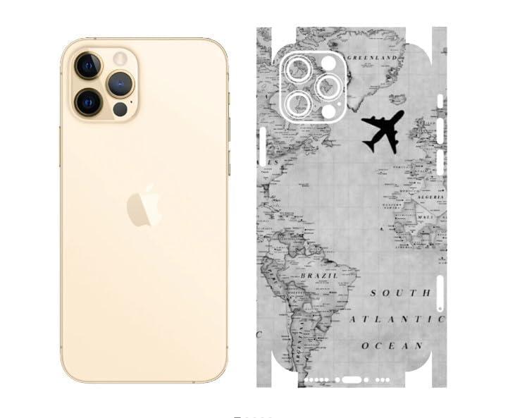 passionflower Full Back Skin for Apple iPhone 12 Pro Max – Scratch-Resistant, Bubble-Free Mobile Skin (Black & White)-image-48