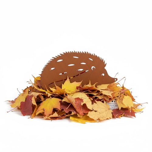 EXTRAVAGANT® Gartenstecker Igel Edelrost Gartendeko Metall wetterfest Rostdeko Tierfigur Garten Beet Dekofigur Geschenk Handmade Made in Germany