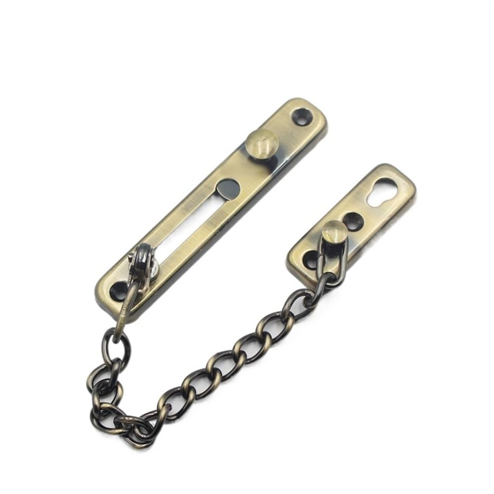 Edvkrgqx Black+White Security Doors Chain Lock, Door Chain Lock Stainless Steel Spring Latch With Screw Multicolor(Black+White)