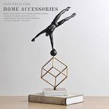 Caractéristiques: les statues décoratives en métal de haute qualité ont de nombreuses tailles et types différents. L'art luxueux et moderne convient pour accessoiriser votre espace de vie.