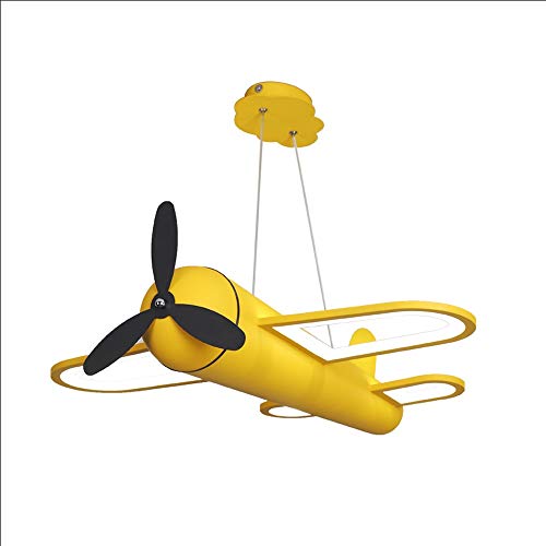 Preisvergleich Produktbild AXWT Moderne LED Kronleuchter Flugzeug Blau Gelb Kinderzimmer Pendelleuchten Junge Baby Beleuchtung Startseite Hängeleuchten Weiß-Licht-Beleuchtung Ceiling Deckenleuchte