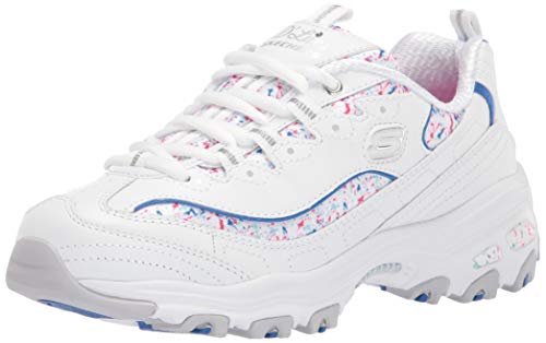 Skechers (スケッチャーズ) レディース 149236 アスレジャー スニーカー, ホワイト/ブルー/ライトピンク, 12