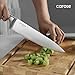 CAROTE 12-Piece Knife Set, All-Stainless Steel Knife Block Set, Kitchen Knives with Wooden Block, Razor-Sharp and Ergonomic, Dishwasher Safe