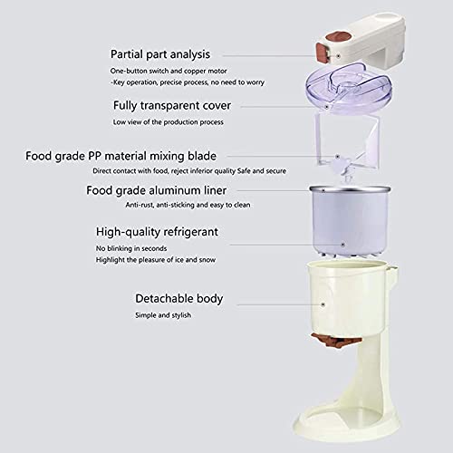 LEERAIN Eismaschine Mit Kompressor Für Zuhause Ice Cream Machine, 1L Large Capacity, Aluminiumfolie in… – Bild 3