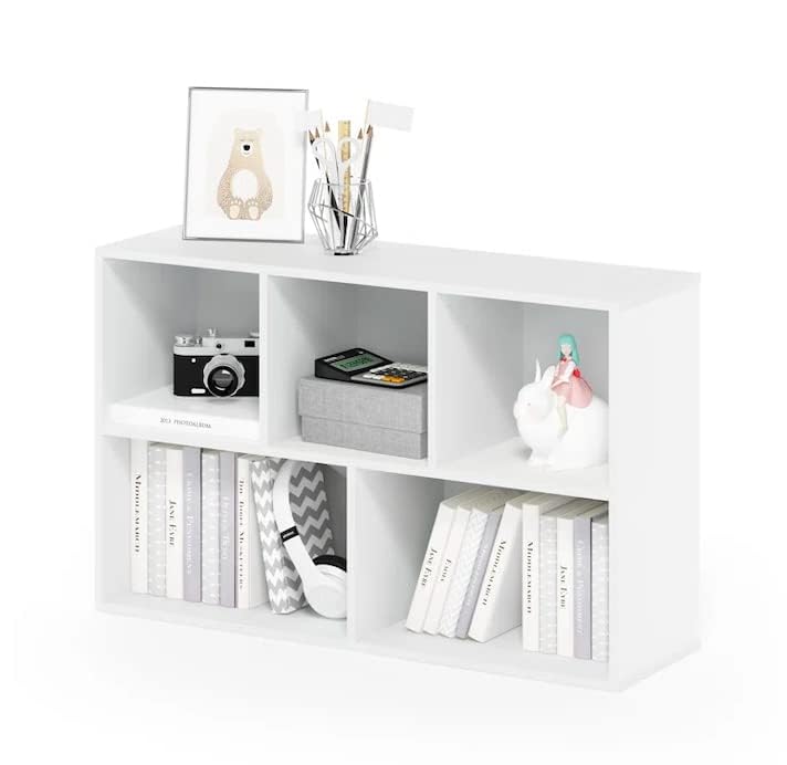 Image of Redwud Meyan Engineered Wood Bookshelf for Books Multipurpose Bookcase Wooden Modern Book Display Rack Floating Shelves for Home, Study Room & Office (White) D.I.Y
