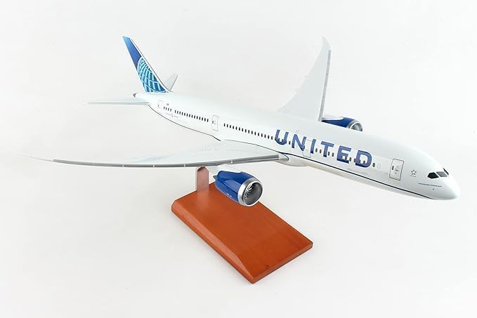United Airlines Boeing 787-9 Desktop Display Model Airplane with EVO Livery Scale 1/100