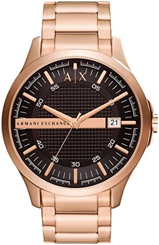 A|X Armani Exchange Men's Watch with Three-Hand Analog Display and Date Window, Watch for Men with Stainless Steel or Leather Band