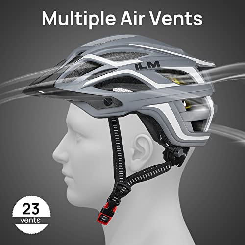 Ilm Mips Adult Recreational Bike Cycling Helmet For Adults,Mountain Bike Helmet For Women And Men Lightweight And Adjustable(Gray,Large/X-Large) #TOP1