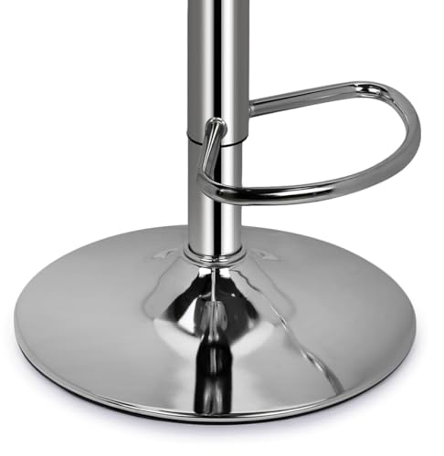 Image of DPI Modern Height Adjustable and 360 Degree Revolving Bar Stool | Kitchen Chair Suitable for Kitchen Cafeteria Dining Office Shops | (2, Orange)