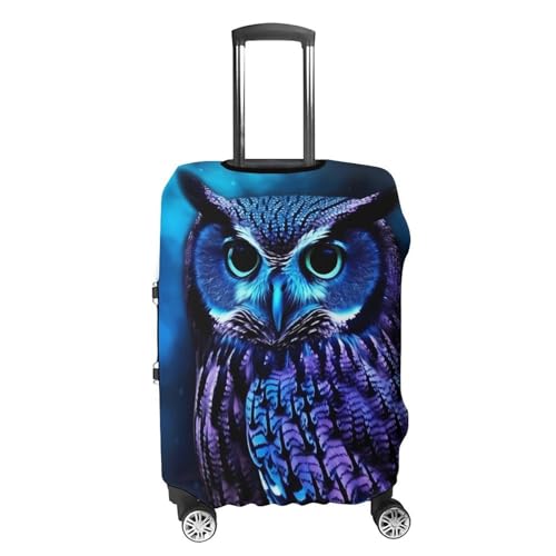 Blue Owl Luggage Cover, Washable Elastic Suitcase Cover Protector Fit 18-32 Inch Luggage4