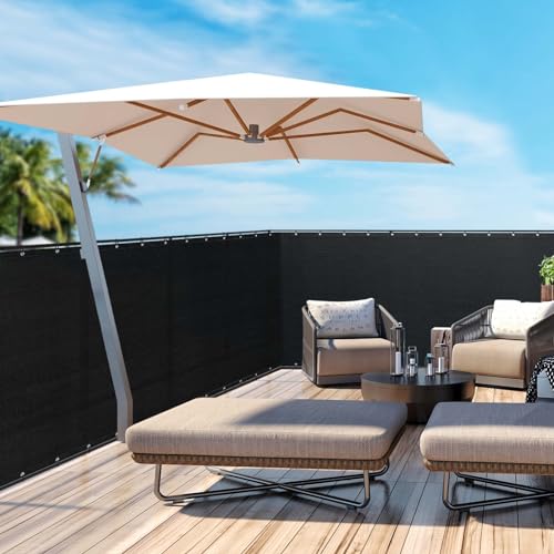 Nc LS-YSW-G650-90 6' X 50' Black Privacy Screen Fence Heavy Duty Fencing Mesh Shade Net Cover thumb #6