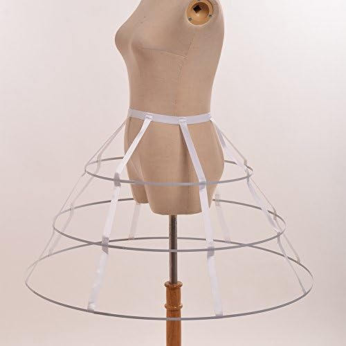 GRACEART Crinoline Hoop Cage Skirt Pannier (White