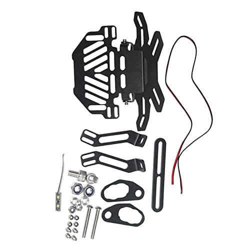 Support plaque d'immatriculation moto anti-vibrations avec support d'éclairage - 2