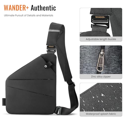 WANDER PLUS® Anti Theft Crossbody Bag, Shoulder Bag Anti-theft Design for Travel, Sport, Work2