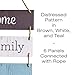 EXCELLO GLOBAL PRODUCTS Large Hanging Wall Sign: Rustic Wooden Decor (Home, Family, Love, Laugh, Live, Happiness) Hanging Wood Wall Decoration (11.75