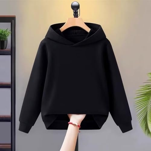 Youth Boys Basic Solid Fleece Hoodie Sweatshirts Teen Girls Casual Loose Fit Pullover Sweaters Fall Winter Warm Trendy Tops3