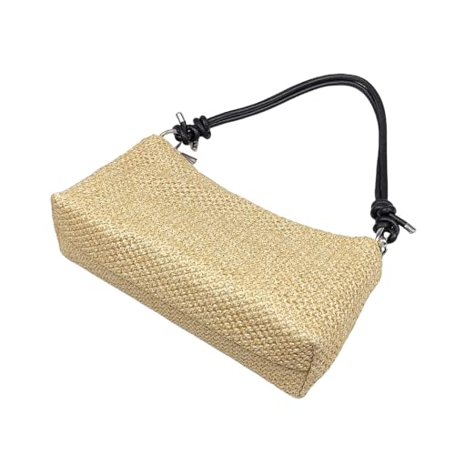 Image of Women Straw Purse Shoulder Handbag Woven Hobo Bag for Beach