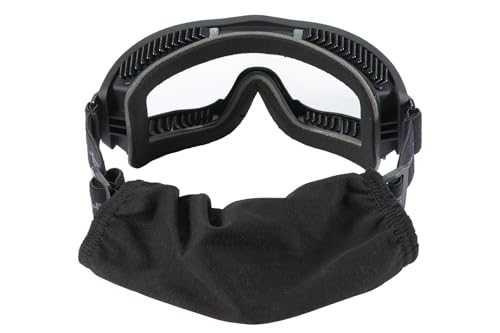 Lancer Tactical AERO Airsoft Tactical Safety Goggles -3mm Dual Pane Lens, Anti-Fog Glasses for Hunting and Cycling-One Len (Black)