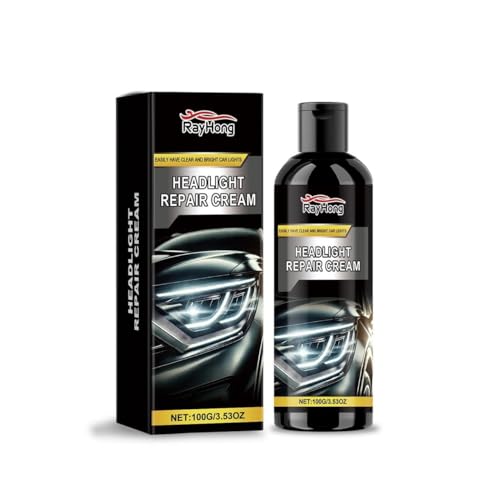Image of Car Headlight Restoration Kit - Clears Scratches, Dirt & Oxidation for Crystal Clear Headlights, Easy to Apply, Long-Lasting Shine,100ml Cleaner with Sponge & Cloth