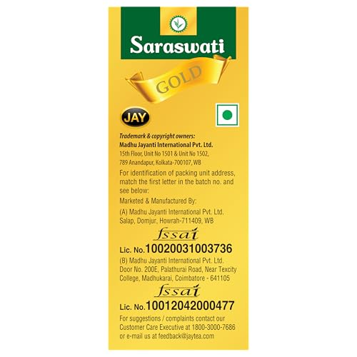 Image of Saraswati Gold CTC Leaf 250 Grams | Black CTC Tea | Chai Patti (Pack of 2)