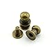 LQ Industrial 30 Pack Bronze Round Head Button Stud Slotted Screws 8x10x10mm Chicago Screws Nail Rivet for DIY Leather Craft