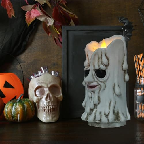 Image of Halloween Flameless Candles Lamp Fake Candles with LED Flickering Electric Candle Home Tabletop Decor